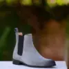 Grey Suede Chelsea LB-035 | Light Grey Suede Chelsea Boots Grey Suede Chelsea LB-035 | Royal Light Grey Suede Chelsea Boots