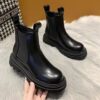 Autumn-Winter-Chelsea-Boots-Women-2022-Fashion-Brown-Black-Beige-White-Ankle-Boots-For-Women-Fur-1 Autumn Winter Chelsea Boots Women 2022 Fashion Brown Black Beige White Ankle Boots For Women Fur Short Chunky Punk Gothic Shoes
