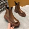 Autumn-Winter-Chelsea-Boots-Women-2022-Fashion-Brown-Black-Beige-White-Ankle-Boots-For-Women-Fur-2 Autumn Winter Chelsea Boots Women 2022 Fashion Brown Black Beige White Ankle Boots For Women Fur Short Chunky Punk Gothic Shoes