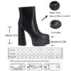 GOGD-2022-New-Ankle-Boots-Women-Quality-Platform-Boots-Female-Fashion-Short-Boot-Black-Chunky-High-5 New Ankle Boots Women Quality Platform Boots Female Fashion Short Boot Black Chunky High Heel Women Shoes