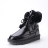 H5722d0ebcb414875a8736674321fe3a71 Real Cow Leather Natural Sheep Wool Fur Lined Women Short Ankle Winter Snow Boots Casual Warm Shoes Waterproof Flat