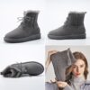 H58b44fa010e041bc812d2f9009bf14869 Sheepskin Suede Leather Women Casual Short Winter Snow Boots Natural Sheep Wool Fur Lined Warm Shoes Waterproof
