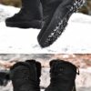 H60b6a930ccad41e99390cdbaeb60952fr New Warm Plush Snow Boots Men Lace Up Casual High Top Men's Boots Waterproof Winter Boots Anti-Slip Ankle Boots Army Work Boots