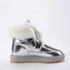 H69331468ac194bea8d595e282c84e291G Real Cow Leather Natural Sheep Wool Fur Lined Women Short Ankle Winter Snow Boots Casual Warm Shoes Waterproof Flat