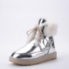 H6a31e8c2f85243c7a41528b7c42bf046m Real Cow Leather Natural Sheep Wool Fur Lined Women Short Ankle Winter Snow Boots Casual Warm Shoes Waterproof Flat