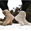 H8cf3d146d5534811b47ac7b605e5b3f5a New Warm Plush Snow Boots Men Lace Up Casual High Top Men's Boots Waterproof Winter Boots Anti-Slip Ankle Boots Army Work Boots