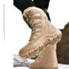 H9f884fc62b1a4a249ae03a9808fc4d3c3 New Warm Plush Snow Boots Men Lace Up Casual High Top Men's Boots Waterproof Winter Boots Anti-Slip Ankle Boots Army Work Boots