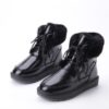 Hbfa2ca25174249f59727a3ea686e67aaI Real Cow Leather Natural Sheep Wool Fur Lined Women Short Ankle Winter Snow Boots Casual Warm Shoes Waterproof Flat
