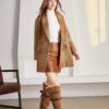 He4fa27fc4a2a48ea907a4f0f561aa623m Sheepskin Suede Leather Natural Sheep Wool Fur Lined Women Long Casual Winter Snow Boots High Warm Shoes