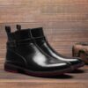 Hfebe1889b1074e4f8ca2138766e268f6L Natural Cow Leather Men Boots Top Quality Handmade Retro Men Boots Genuine Leather Men Boots