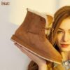 INOE-Fashion-Sheepskin-Suede-Leather-Women-Casual-Short-Winter-Snow-Boots-Natural-Sheep-Wool-Fur-Lined-1 Sheepskin Suede Leather Women Casual Short Winter Snow Boots Natural Sheep Wool Fur Lined Warm Shoes Waterproof