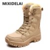 New-Warm-Plush-Snow-Boots-Men-Lace-Up-Casual-High-Top-Men-s-Boots-Waterproof-Winter New Warm Plush Snow Boots Men Lace Up Casual High Top Men's Boots Waterproof Winter Boots Anti-Slip Ankle Boots Army Work Boots