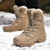 New-Warm-Plush-Snow-Boots-Men-Lace-Up-Casual-High-Top-Men-s-Boots-Waterproof-Winter-5 New Warm Plush Snow Boots Men Lace Up Casual High Top Men's Boots Waterproof Winter Boots Anti-Slip Ankle Boots Army Work Boots