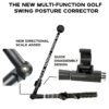 S264e5c98de1745469b3dfb990dba62921 Golf Swing Training Aid Stick Posture Corrector Practice Swing Trainer Aid Improve Hinge,Forearm Rotation, Shoulder Turn–Light