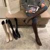 S2a5863366363484e8968df79739de709v Slim Woman Knight Knee-high Boots Square 6CM Heel Ladies Zippers Fashion Soft Leather Winter Long Boots 2022 Shoes For Women