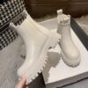 S2f98c9c72ffe483aa2ef014e9b0ad16fM Autumn Winter Chelsea Boots Women 2022 Fashion Brown Black Beige White Ankle Boots For Women Fur Short Chunky Punk Gothic Shoes