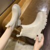 Sb9d67ee9aa134b3e8e90547e27e3cdd9h Autumn Winter Chelsea Boots Women 2022 Fashion Brown Black Beige White Ankle Boots For Women Fur Short Chunky Punk Gothic Shoes
