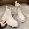 Sf419f7cb10bd466eb5da8c0e5a1bf149o Autumn Winter Chelsea Boots Women 2022 Fashion Brown Black Beige White Ankle Boots For Women Fur Short Chunky Punk Gothic Shoes