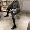 Slim-Woman-Knight-Knee-high-Boots-Square-6CM-Heel-Ladies-Zippers-Fashion-Soft-Leather-Winter-Long-1 Slim Woman Knight Knee-high Boots Square 6CM Heel Ladies Zippers Fashion Soft Leather Winter Long Boots 2022 Shoes For Women