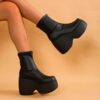 Brand-New-Gothic-Style-Sexy-Elegant-Chunky-Platform-Women-Ankle-Boots-Big-Size-43-Walking-Comfy-4 Brand New Gothic Style Sexy Elegant Chunky Platform Women Ankle Boots Walking Comfy Woman Shoes Platform Shoes