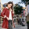 Elegant-Fur-Fleece-PU-Leather-Jacket-Coat-Cloth-Women-Winter-Out-Wear-Long-Lady-Overcoat-Casual-2 Elegant Fur Fleece PU Leather Jacket Coat Cloth Women Winter Out Wear Long Lady Overcoat Casual Girl Warm Clothing Outfits Red