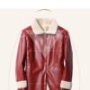 S2683836686954700a83cd6d6badc35ccS Elegant Fur Fleece PU Leather Jacket Coat Cloth Women Winter Out Wear Long Lady Overcoat Casual Girl Warm Clothing Outfits Red