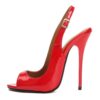 Peep-Toe-Summer-Sandals-Women-Shoes-2023-Elegant-Large-Size-Black-Red-High-Heels-Mules-Back Womens Strappy Platform Sandals Peep Toe Ladies Cross Straps Sky High Heel Shoes