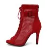 Peep Toe Summer Shoes Woman Sandals Sexy Hollow Gladiator Ankle Boots Lace-up High Heels Jazz Dance Shoes Female Large Size