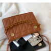 Sf76a9117b79e462198bf74dc51f6b326F Trendy Plaid Women Shoulder Bag Fashion Chain Crossbody Bags Brand Designer Handbags and Purses Small Flap Top Handle Bags