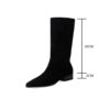 Boots-Women-2022-New-Western-Cowboy-Boots-Fashion-Slip-on-Flat-Knight-Boots-Casual-Women-Shoes-5 Boots Women 2022 New Western Cowboy Boots Fashion Slip on Flat Knight Boots Casual Women Shoes Ladies Mid Calf Boots Bottines