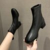 Elastic-Socks-Boots-Fashion-Ankle-Boots-Women-High-Heel-Thicks-Heel-Square-Toe-Short-Boots-Women-1 Elastic Socks Boots Fashion Ankle Boots Women High Heel Thicks Heel Square Toe Short Boots Women Retro 2023 New Ladies Shoes