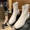 Elastic-Socks-Boots-Fashion-Ankle-Boots-Women-High-Heel-Thicks-Heel-Square-Toe-Short-Boots-Women Elastic Socks Boots Fashion Ankle Boots Women High Heel Thicks Heel Square Toe Short Boots Women Retro 2023 New Ladies Shoes