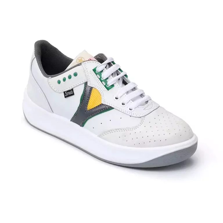 Servis Cheetah Low top trainers White yellow green shoes afghani tali style