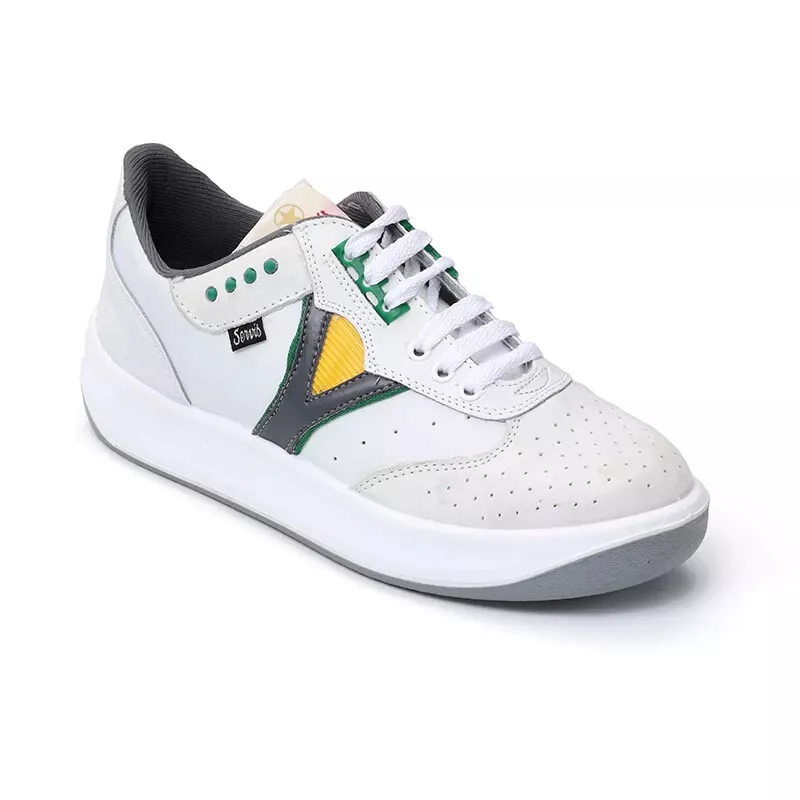 Servis Cheetah Low top trainers White yellow green shoes afghani tali style