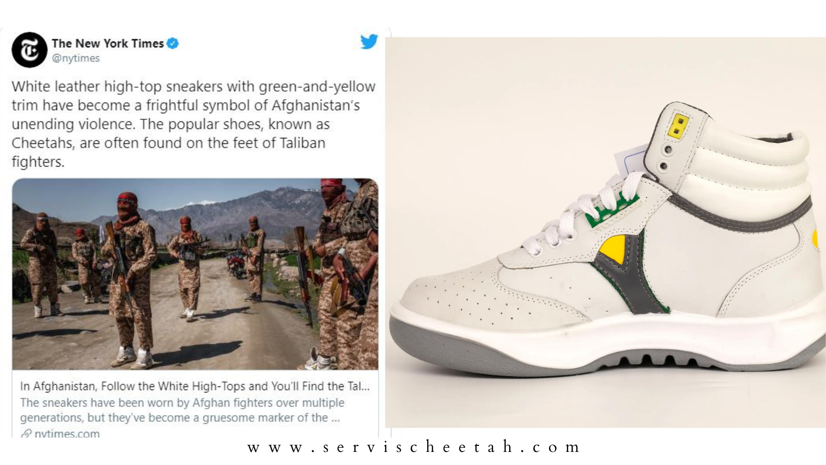 cheetah sneakers taliban