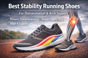 best stability running shoes for overpronation with arch support and cushioned midsole design
