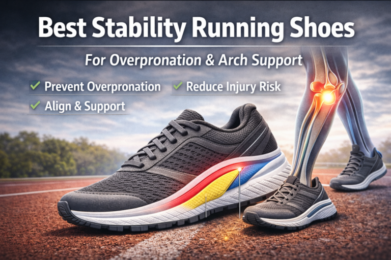 best stability running shoes for overpronation with arch support and cushioned midsole design